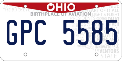 OH license plate GPC5585