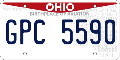 OH license plate GPC5590