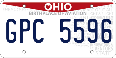 OH license plate GPC5596