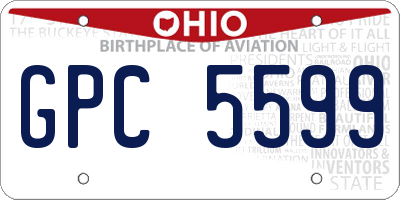 OH license plate GPC5599