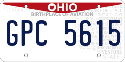 OH license plate GPC5615