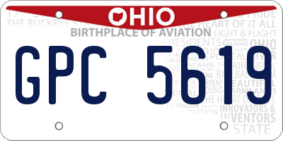 OH license plate GPC5619