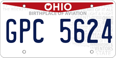 OH license plate GPC5624