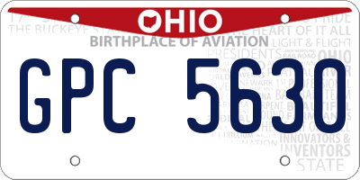 OH license plate GPC5630