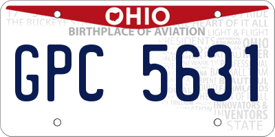 OH license plate GPC5631