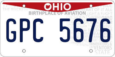 OH license plate GPC5676