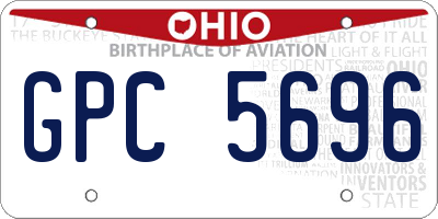 OH license plate GPC5696