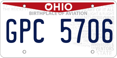 OH license plate GPC5706