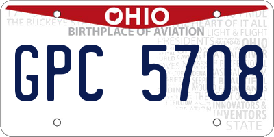 OH license plate GPC5708