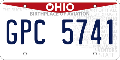 OH license plate GPC5741