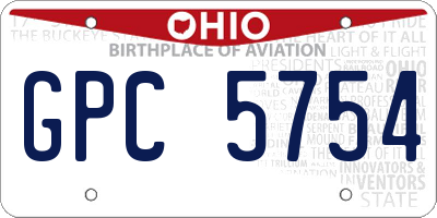 OH license plate GPC5754