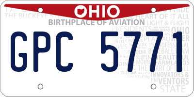 OH license plate GPC5771
