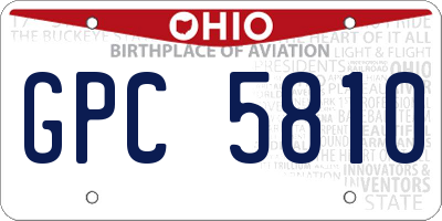 OH license plate GPC5810
