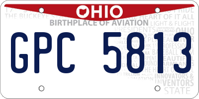 OH license plate GPC5813