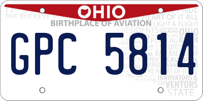 OH license plate GPC5814