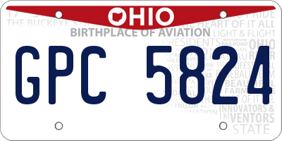 OH license plate GPC5824