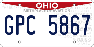 OH license plate GPC5867