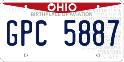 OH license plate GPC5887