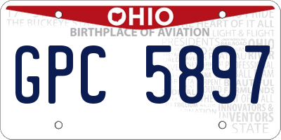 OH license plate GPC5897
