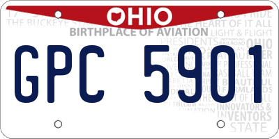 OH license plate GPC5901