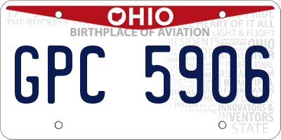OH license plate GPC5906