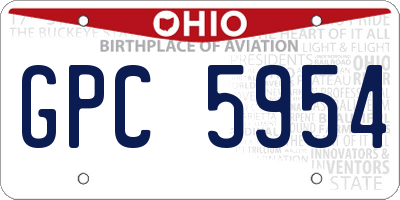 OH license plate GPC5954
