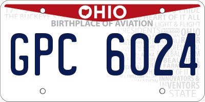 OH license plate GPC6024
