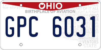 OH license plate GPC6031