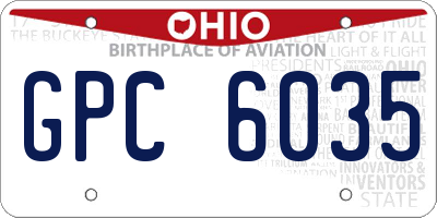 OH license plate GPC6035