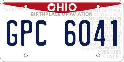 OH license plate GPC6041