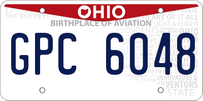 OH license plate GPC6048