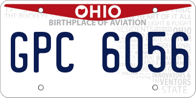 OH license plate GPC6056
