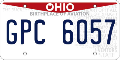 OH license plate GPC6057
