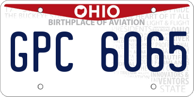 OH license plate GPC6065