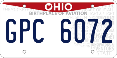 OH license plate GPC6072