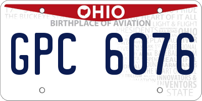 OH license plate GPC6076