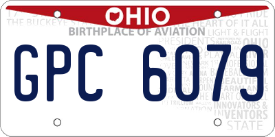 OH license plate GPC6079