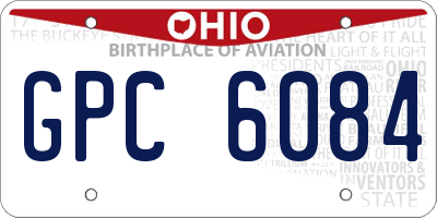 OH license plate GPC6084