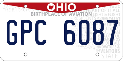 OH license plate GPC6087