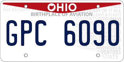 OH license plate GPC6090