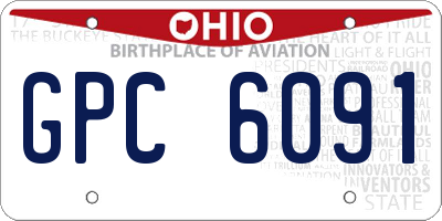 OH license plate GPC6091