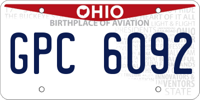 OH license plate GPC6092