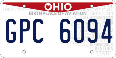 OH license plate GPC6094