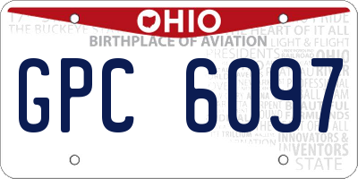 OH license plate GPC6097