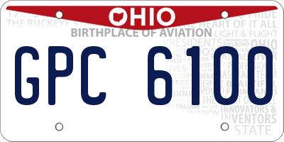 OH license plate GPC6100