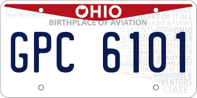 OH license plate GPC6101