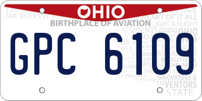 OH license plate GPC6109