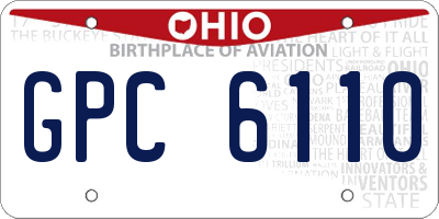 OH license plate GPC6110