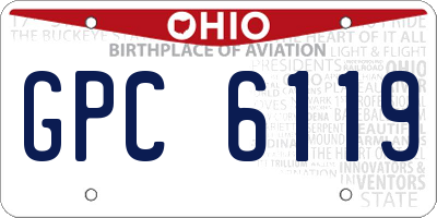 OH license plate GPC6119