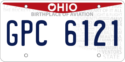 OH license plate GPC6121
